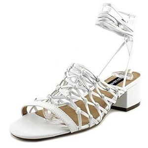 Design Lab Mya Womens Wrap Open Toe Heels, White